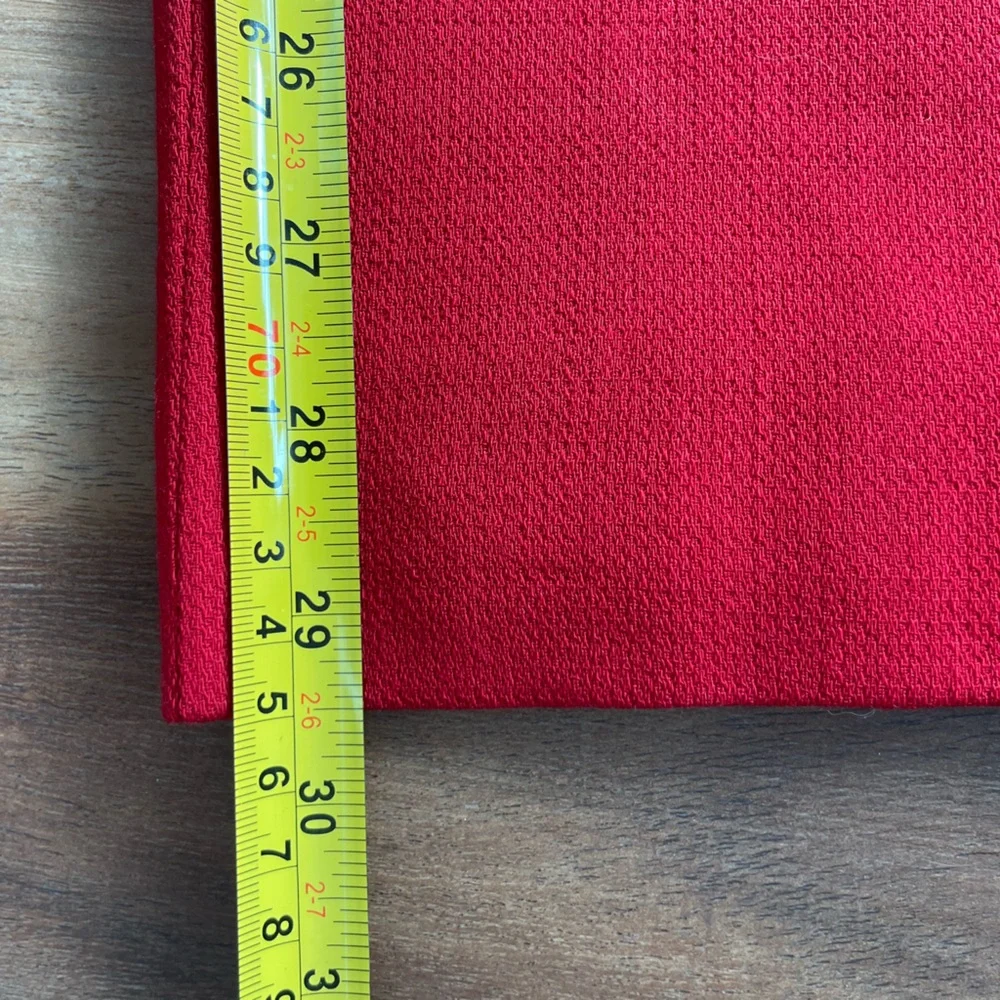 Vintage 90s Red Wool Wide Leg Trousers Carolyn Bessette Style Size 6 Carlisle - Picture 6 of 6